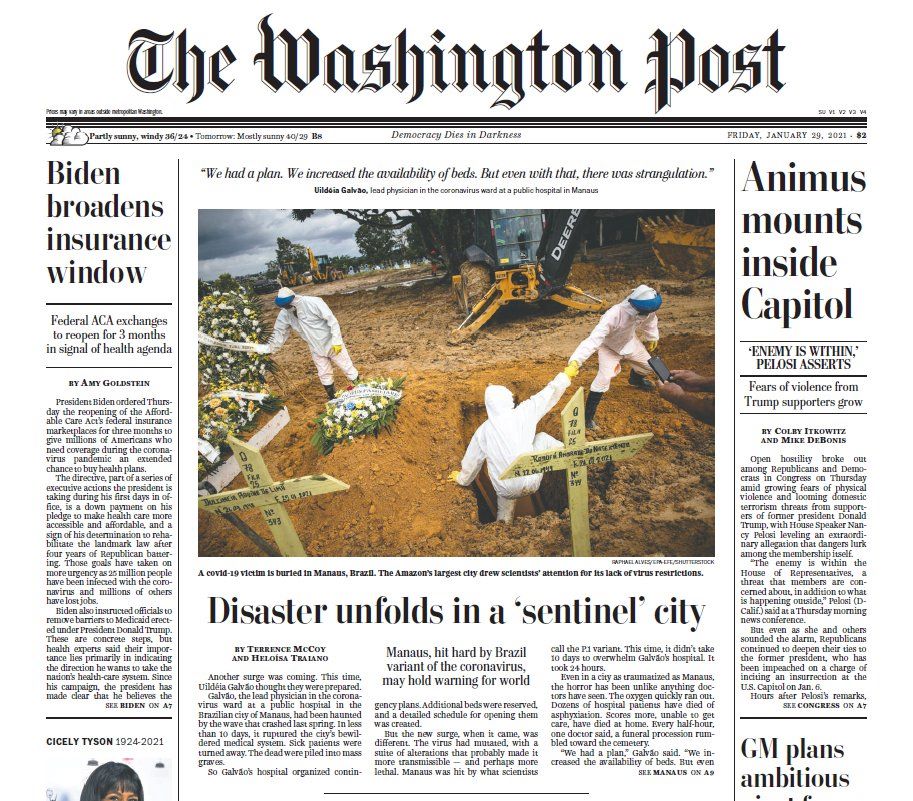 The Washington Post utiliza foto de Efe para su portada
