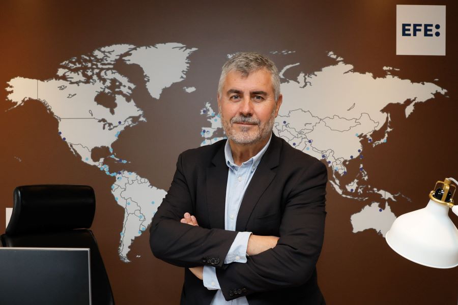 Retrato de Miguel Ángel Oliver, presidente de la Agencia EFE. EFE/Ballesteros