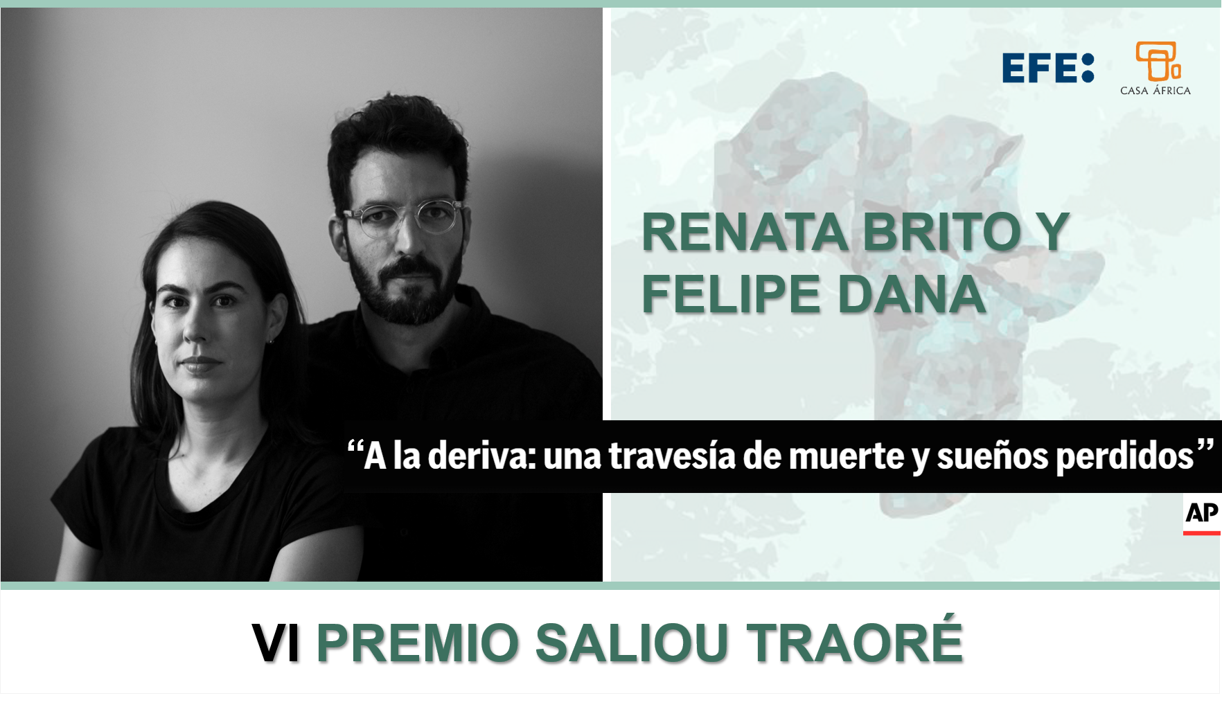Madrid, 25/05/2024.- Los periodistas brasileños Renata Brito y Felipe Dana fueron galardonados este sábado con el premio Saliou Traoré de periodismo en español sobre África por un trabajo titulado 'A la deriva: una travesía de muerte y sueños perdidos', que "como nunca antes" aporta "tanta luz al drama oscuro de los muertos en el mar". EFE
