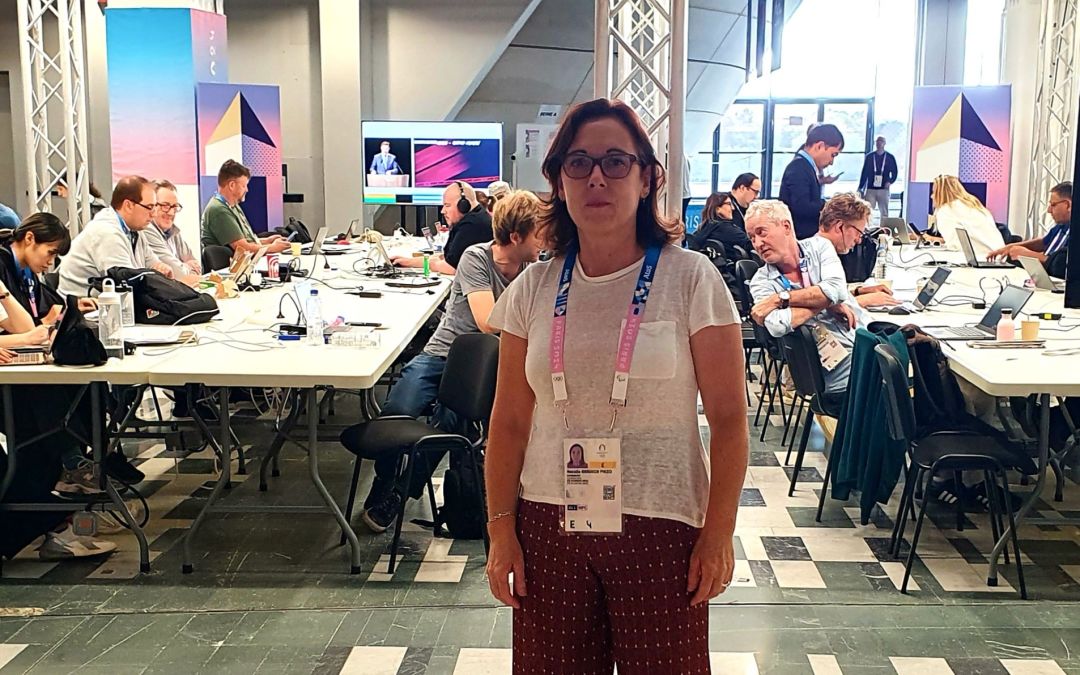 La periodista deportiva de EFE Natalia Arriaga llevará la antorcha olímpica en París 2024