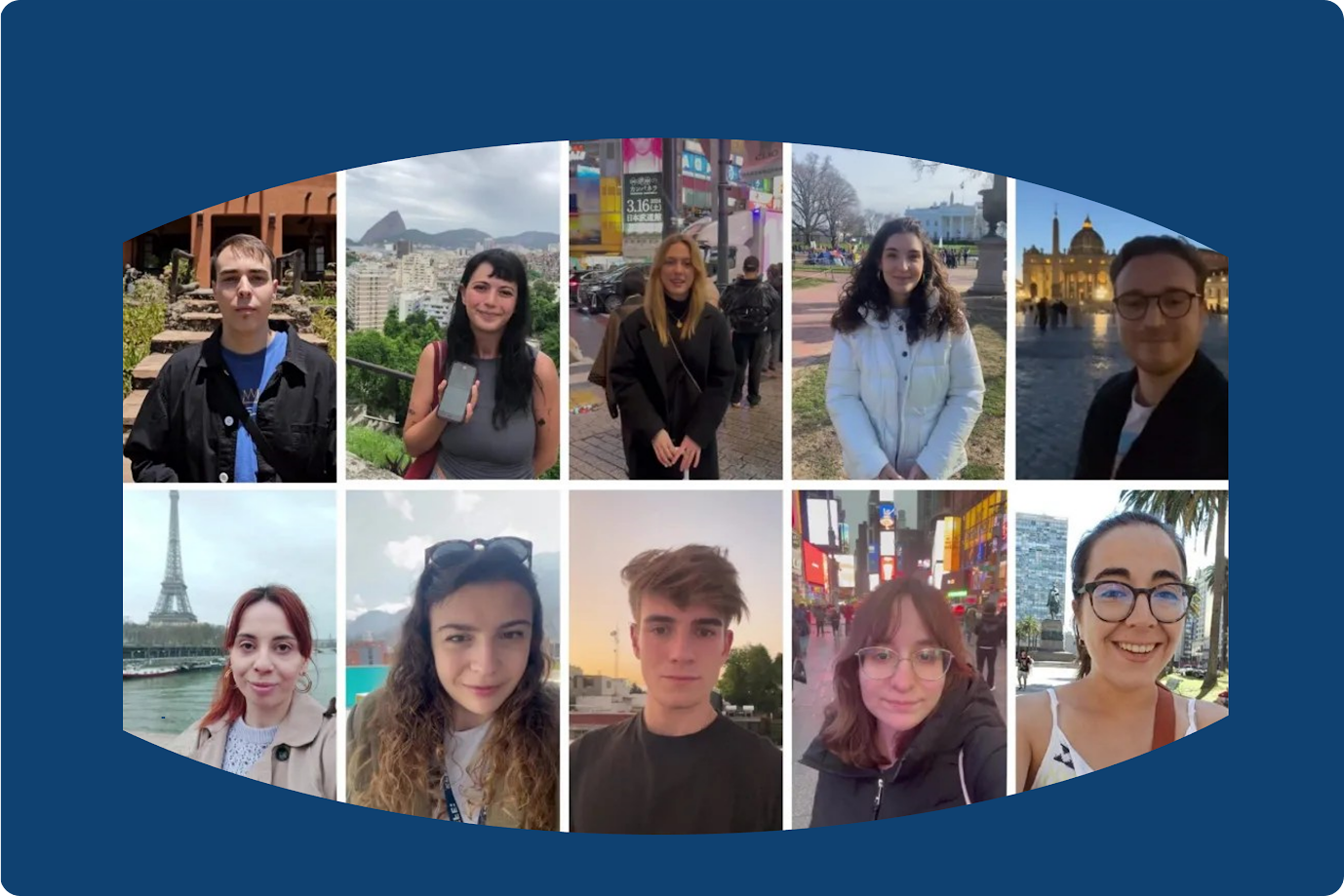 Becados del programa de periodismo Escuela de la Agencia EFE y Fundación la Caixa.
