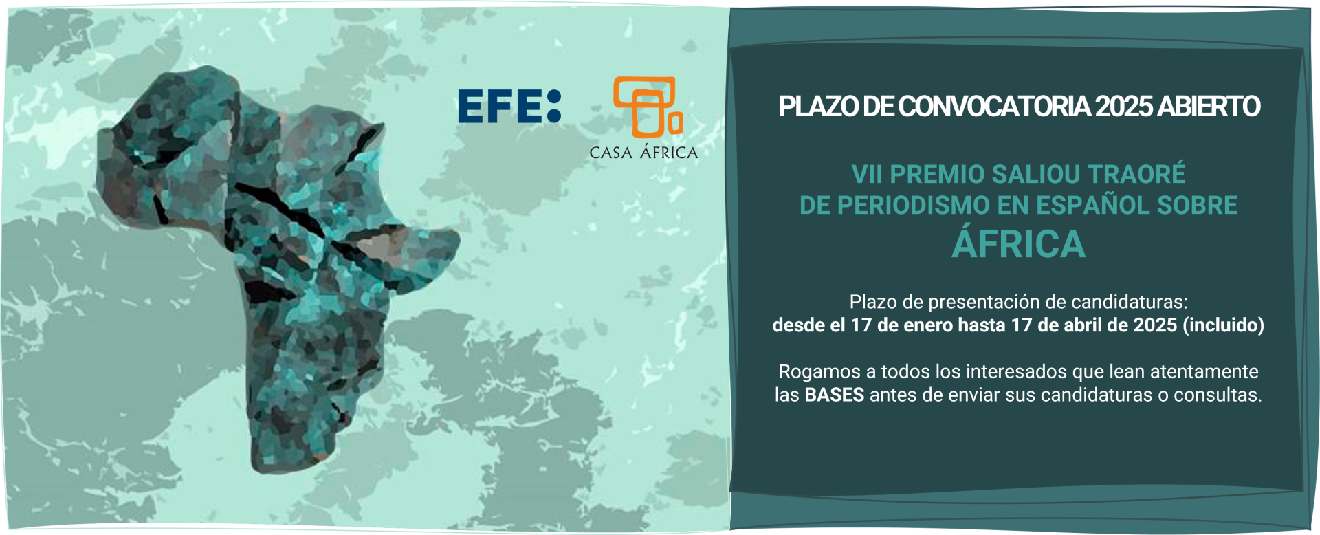 Abierta convocatoria VII Premio Saliou Traoré