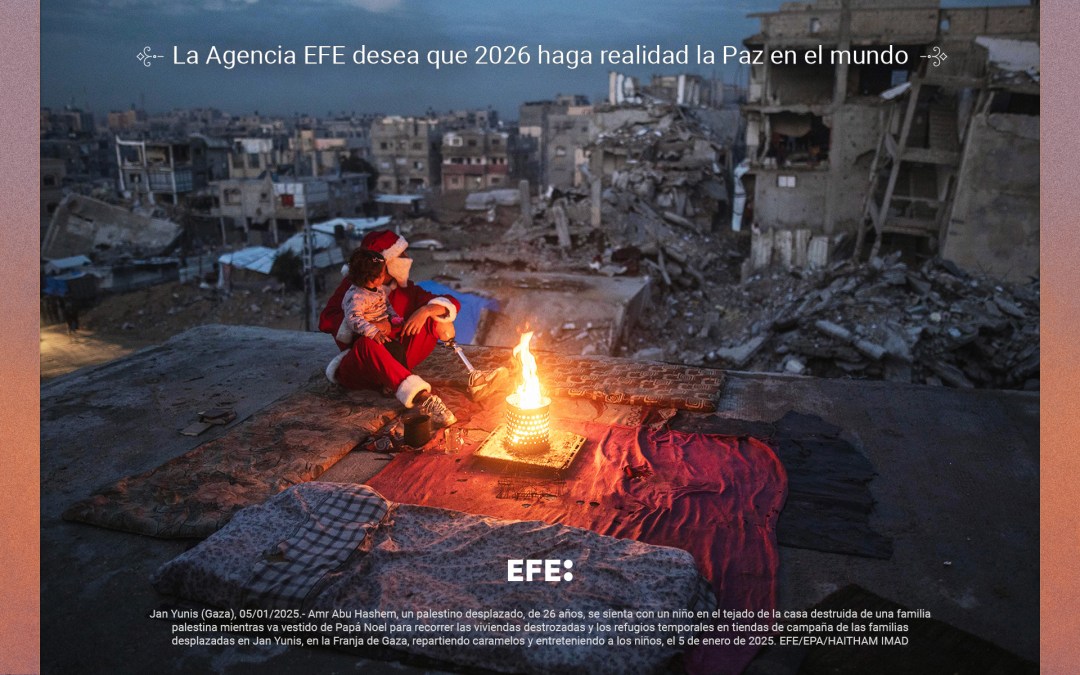 Postal de la Agencia EFE de felicitación de Navidad 2025-2026