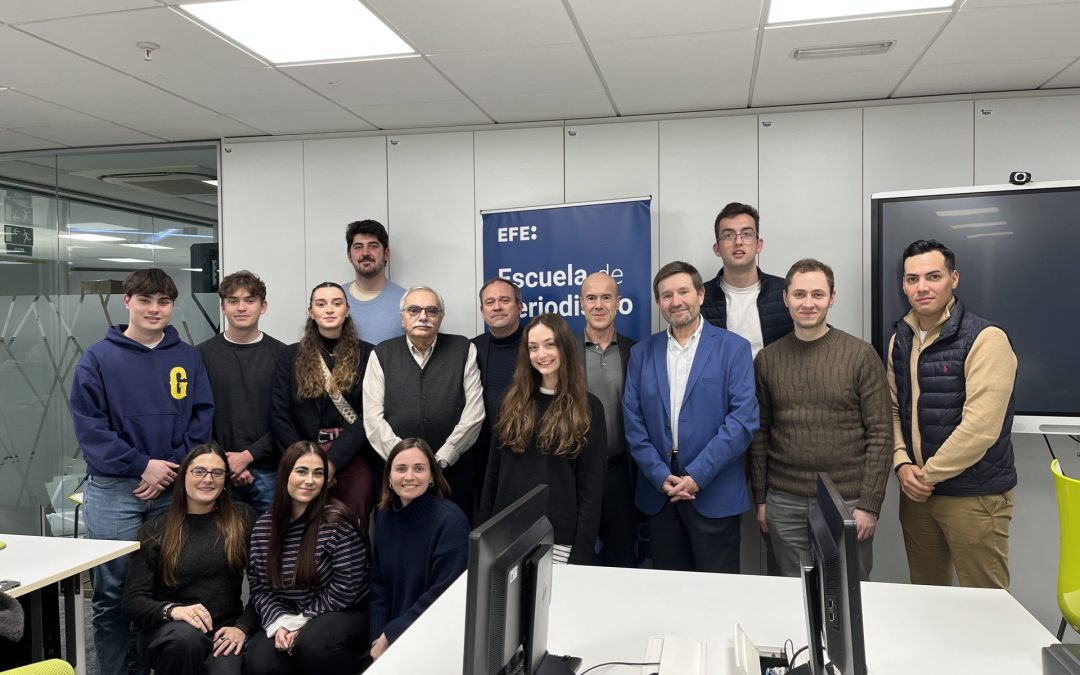 Alumnado del Máster de Periodismo Internacional de la Universidad Ramon Llull-Blanquerna visita EFE